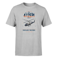 Thumbnail for Bell 412EPI design on light gray t-shirt, single-side print