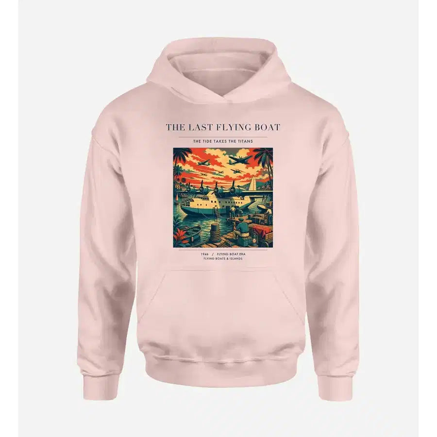 VINTAGE G4079 - The Last Flying Boat - Premium Hoodie design on pink premium