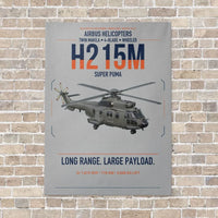 Thumbnail for Airbus H215M vertical canvas print - no frame - light gray background