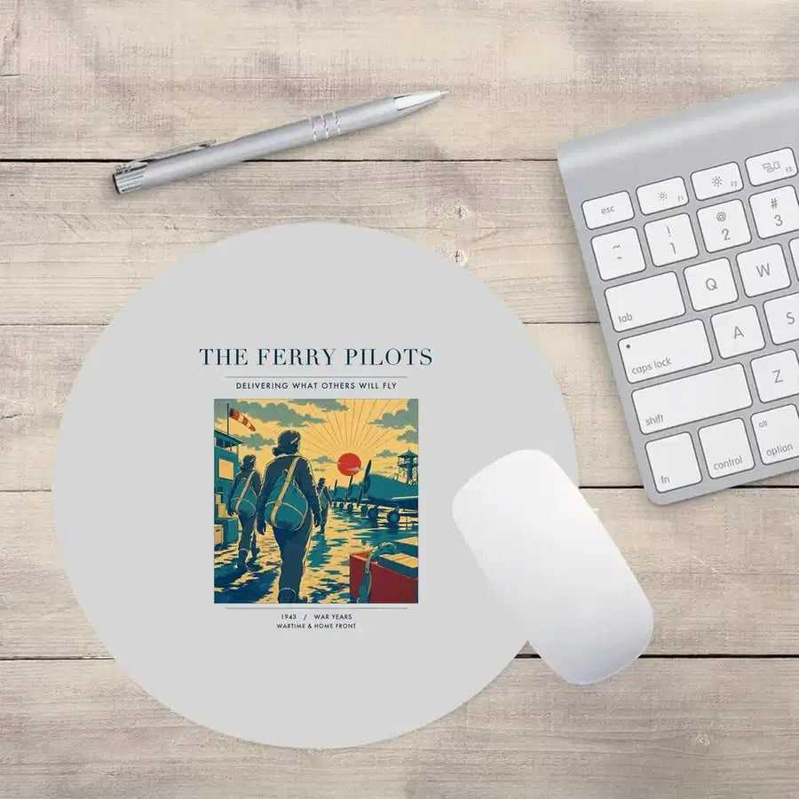 VINTAGE G4503 - The Ferry Pilots - Designed Mouse Pads design on lightgray round