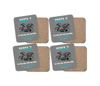 Thumbnail for DJI Avata 2 design on gray 4 pieces set coaster