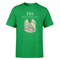Thumbnail for Pocatello Regional Airport (PIH) T-Shirt single-side front print in Green | pocatello-regional-airport-pih-double-side-t-shirt