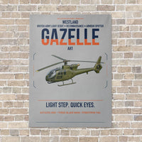 Thumbnail for Westland Gazelle AH1 vertical canvas print - no frame - light gray background