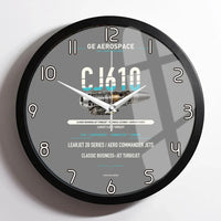 Thumbnail for CJ610 design on gray framed wall clock