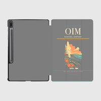 Thumbnail for Oshima Airport (OIM) design on gray samsung tablet tablet case