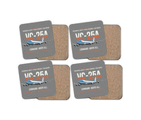 Thumbnail for VC-25A Air Force One Presidential Airlift design on gray 4 pieces set coaster