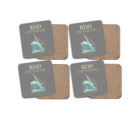 Thumbnail for Redding Regional Airport (RDD) design on gray 4 pieces set coaster