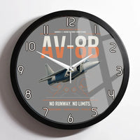 Thumbnail for AV-8B Harrier II design on gray framed wall clock