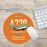 Thumbnail for Airbus A330-800neo design on orange round mouse pad
