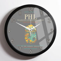Thumbnail for Philadelphia International Airport PHL Wall-Clock Framed - Gray
