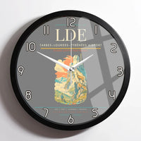 Thumbnail for Tarbes–Lourdes–Pyrénées Airport (LDE) design on gray framed wall clock