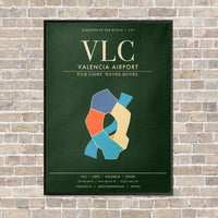 Thumbnail for Valencia Airport VLC - Canvas Framed - Dark Green