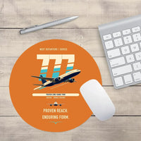 Thumbnail for Boeing 777-200ER design on orange round mouse pad