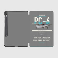 Thumbnail for Pilatus PC-6 Porter design on gray samsung tablet tablet case