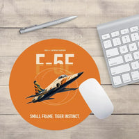 Thumbnail for F-5E Tiger II design on orange round mouse pad