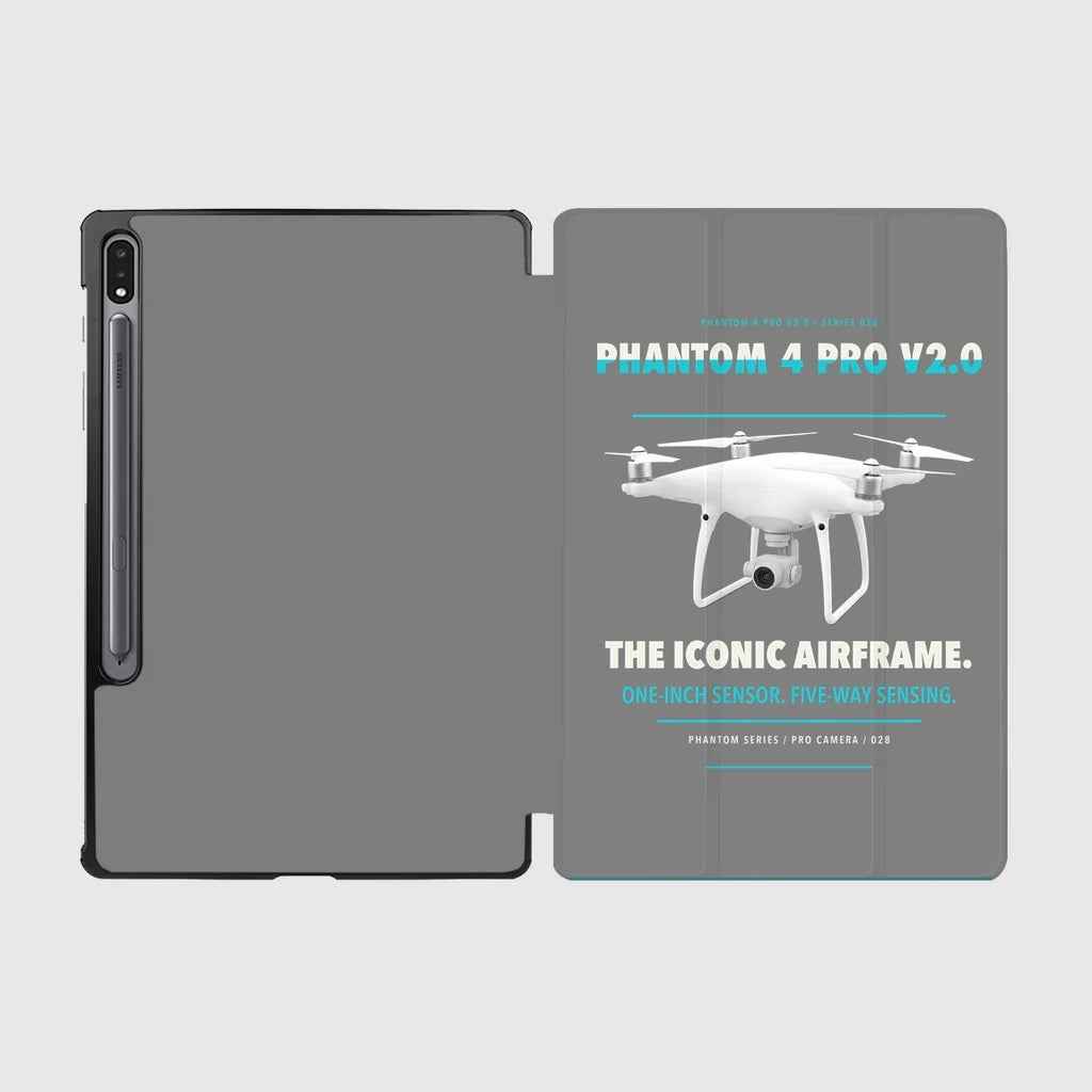 DJI Phantom 4 Pro V2.0 design on gray samsung tablet tablet case