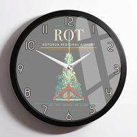 Thumbnail for Rotorua Regional Airport (ROT) design on gray framed wall clock