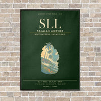 Thumbnail for Salalah Airport SLL - Canvas Framed - Dark Green