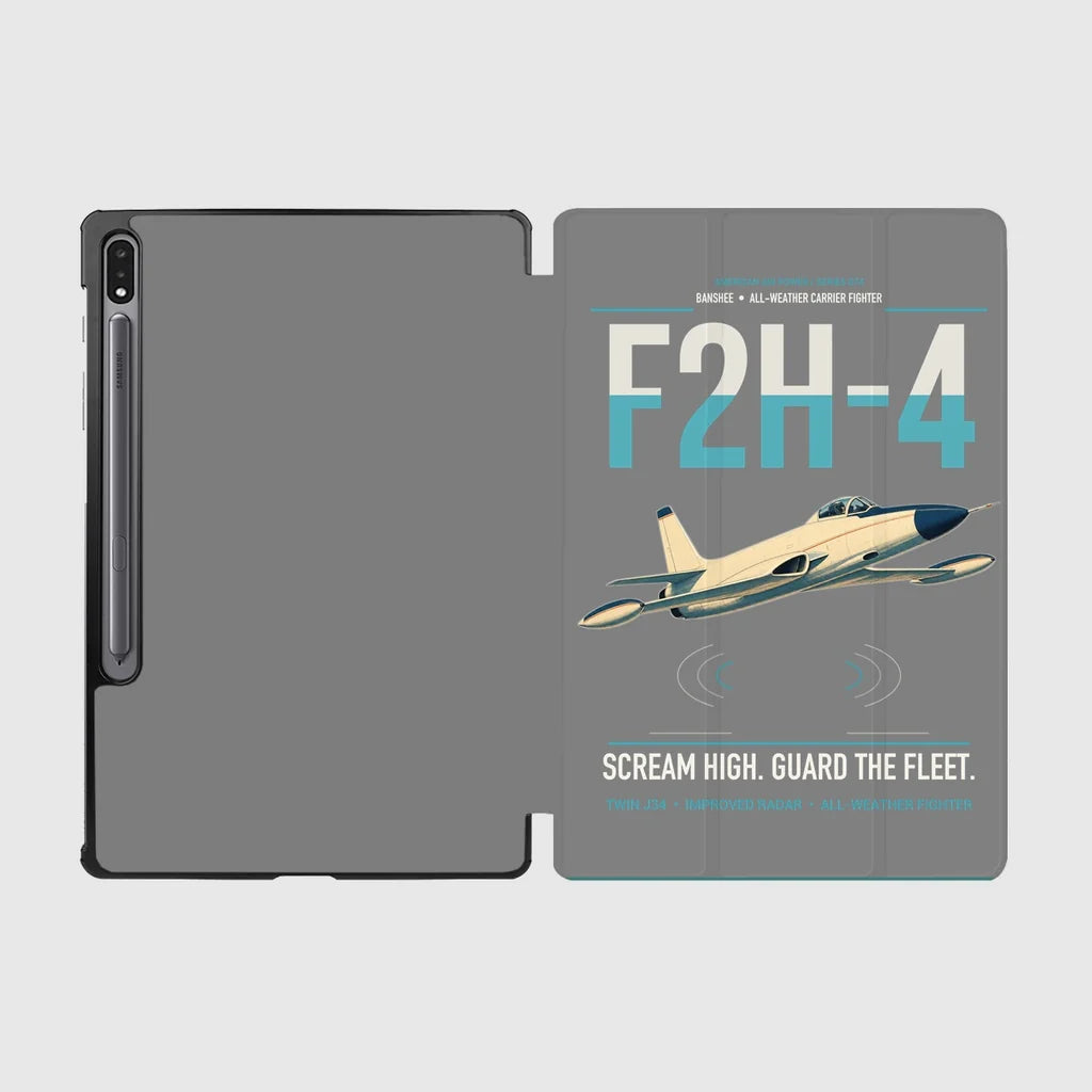 F2H-4 Banshee design on gray samsung tablet tablet case
