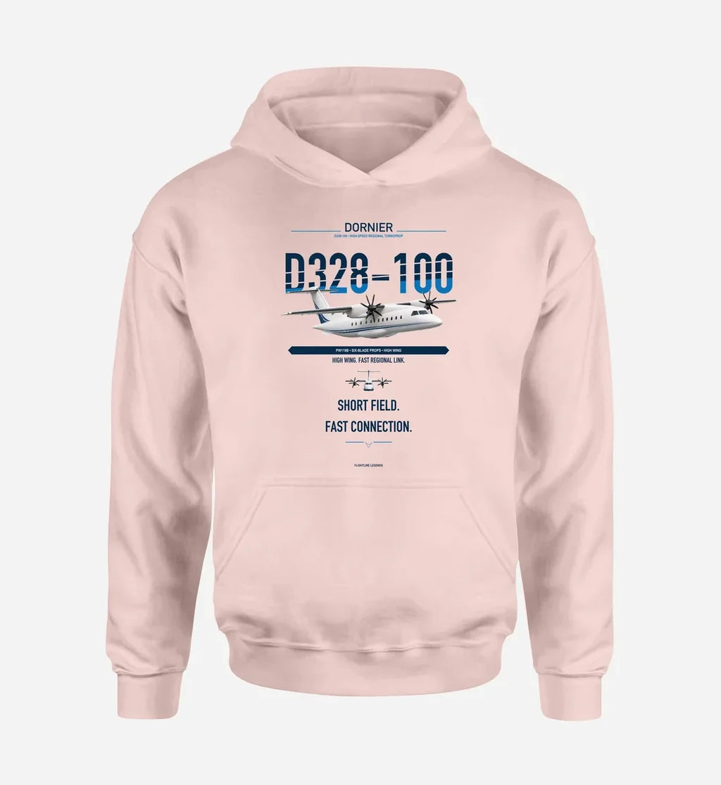 D328-100 design on pink hoodie single side