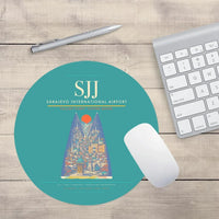 Thumbnail for Sarajevo International Airport SJJ Mouse-Pad Round - Turquoise