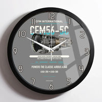 Thumbnail for CFM56-5C design on gray framed wall clock