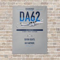 Thumbnail for Diamond DA62 vertical canvas print - no frame - light gray background