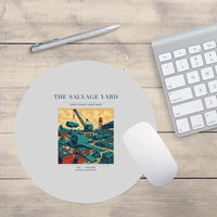 Thumbnail for VINTAGE G4509 - The Salvage Yard - Designed Mouse Pads design on lightgray round