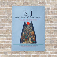 Thumbnail for Sarajevo International Airport SJJ - Canvas No Frame - Light Blue