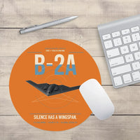 Thumbnail for B-2A Spirit design on orange round mouse pad