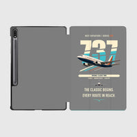 Thumbnail for Boeing 737-300 Classic design on gray samsung tablet tablet case