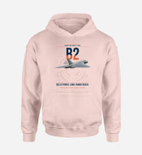 Thumbnail for Avro Vulcan B2 design on pink double-side hoodie, single-side print