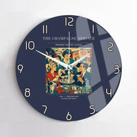 Thumbnail for VINTAGE G4087 - The Champagne Service - Designed Wall Clocks design on navyblue no-frame