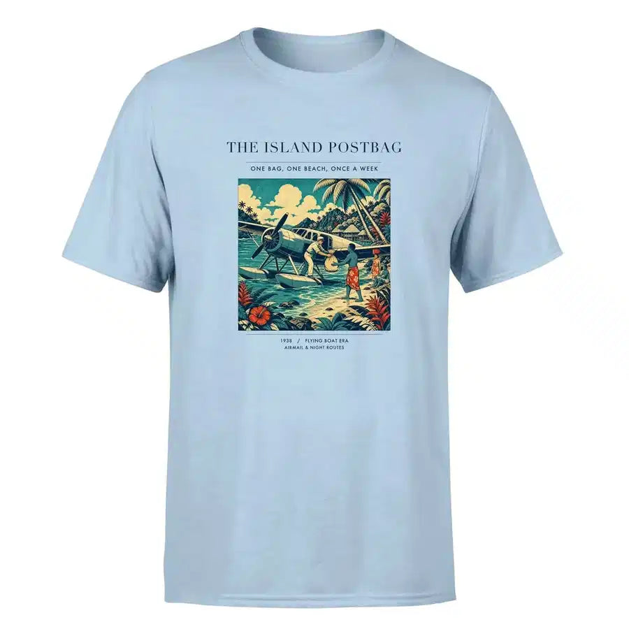 VINTAGE G4154 - The Island Postbag - Premium T-Shirt design on lightblue premium t shirt