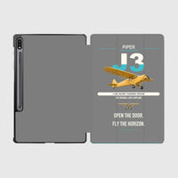 Thumbnail for Piper J-3 Cub design on gray samsung tablet tablet case
