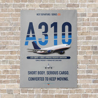 Thumbnail for Airbus A310-200P2F vertical canvas print - no frame - light gray background