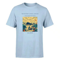 Thumbnail for VINTAGE G4517 - The Desert Landing Ground - Premium T-Shirt design on lightblue premium t shirt