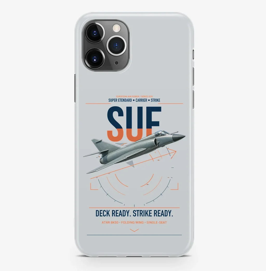 Dassault Super Étendard design on light gray magsafe iphone case, for iPhone Pro Max