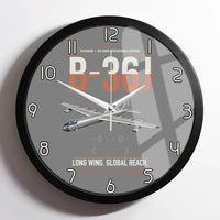 Thumbnail for B-36J Peacemaker design on gray framed wall clock