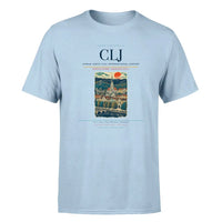 Thumbnail for Cluj-Napoca Airport (CLJ) Premium T-Shirt Light Blue