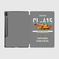 Thumbnail for Canadair CL-415 design on gray samsung tablet tablet case