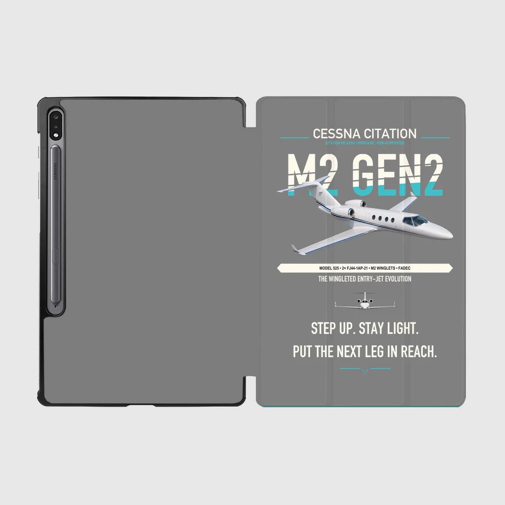 Cessna Citation M2 Gen2 design on gray samsung tablet tablet case