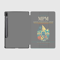 Thumbnail for Maputo International Airport (MPM) design on gray samsung tablet tablet case