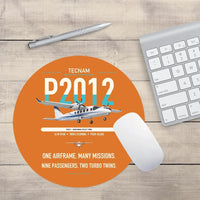 Thumbnail for Tecnam P2012 Traveller design on orange round mouse pad
