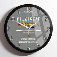 Thumbnail for Canadair CL-415EAF design on gray framed wall clock