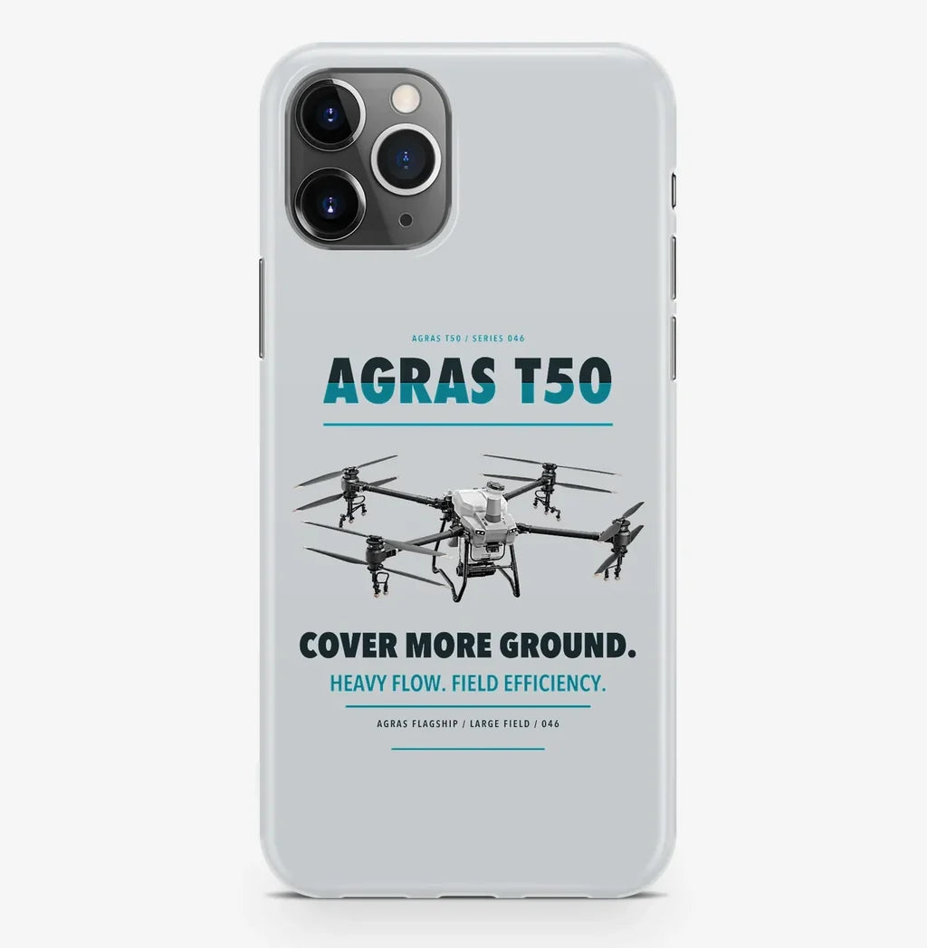 DJI Agras T50 Case ProMax design on light gray iphone case promax