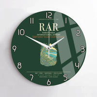 Thumbnail for Rarotonga International Airport RAR Wall-Clock No-Frame - Dark Green
