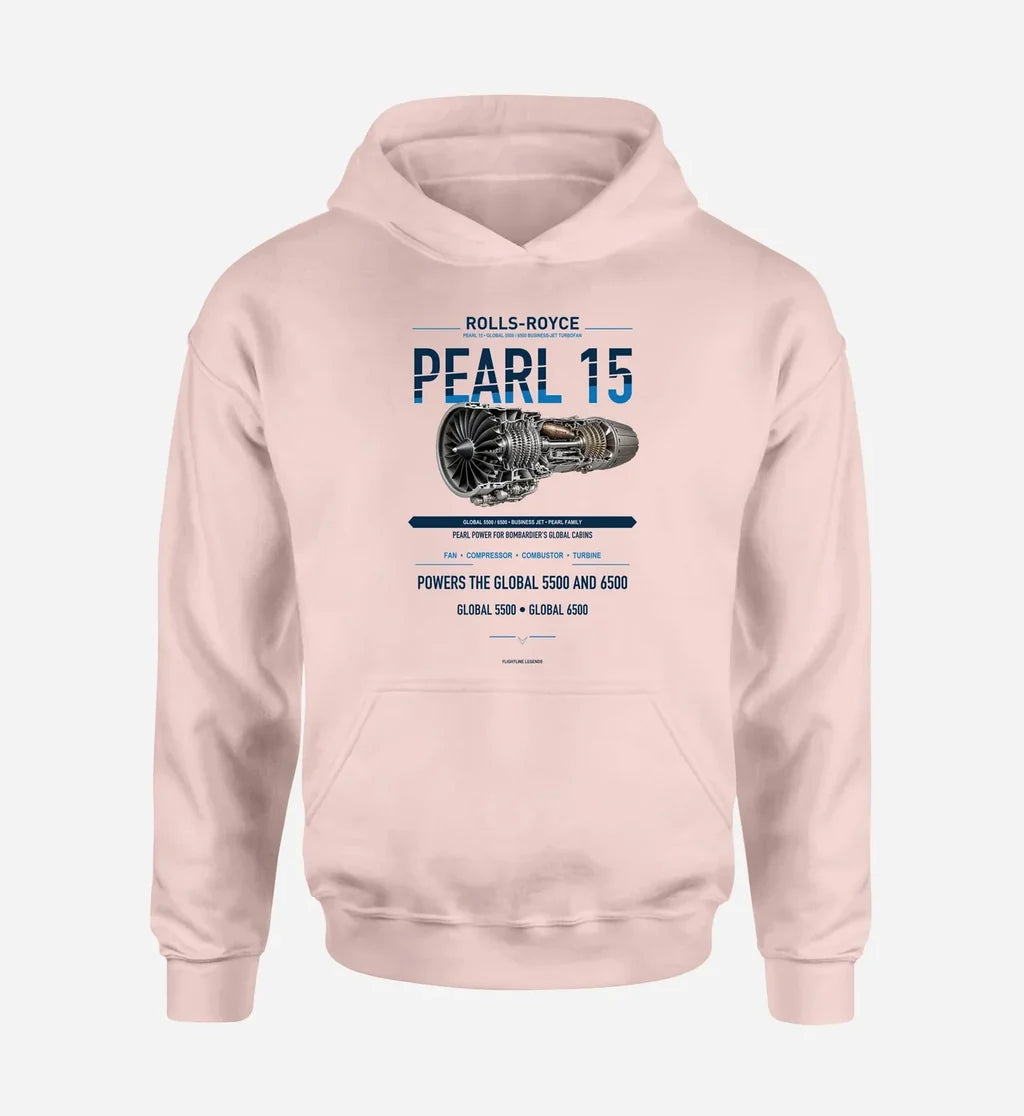 PEARL 15 design on pink hoodie single side