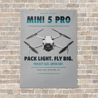 Thumbnail for DJI Mini 5 Pro vertical canvas print - no frame - light gray background