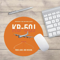 Thumbnail for KB-50J Superfortress design on orange round mouse pad